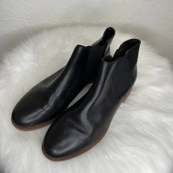 Clarks Taylor Shine Black Leather Chelsea Boot Size 8.5 - Picture 7 of 11